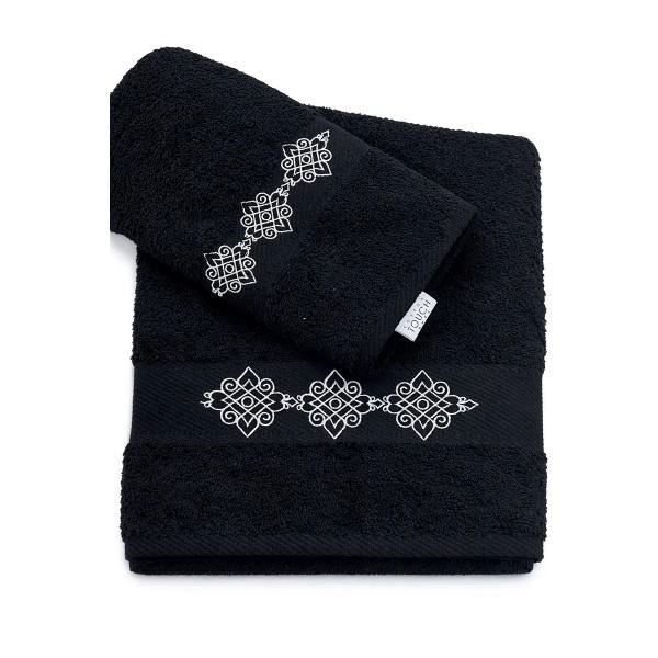 Pack 2 Toallas para el Baño Bordadas - NEGRO